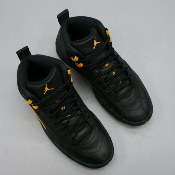 Nike Men\'s 8.5 Air Jordan 12 Retro Mid Black Taxi Gold Shoes Sneakers CT8014-071 main image 12